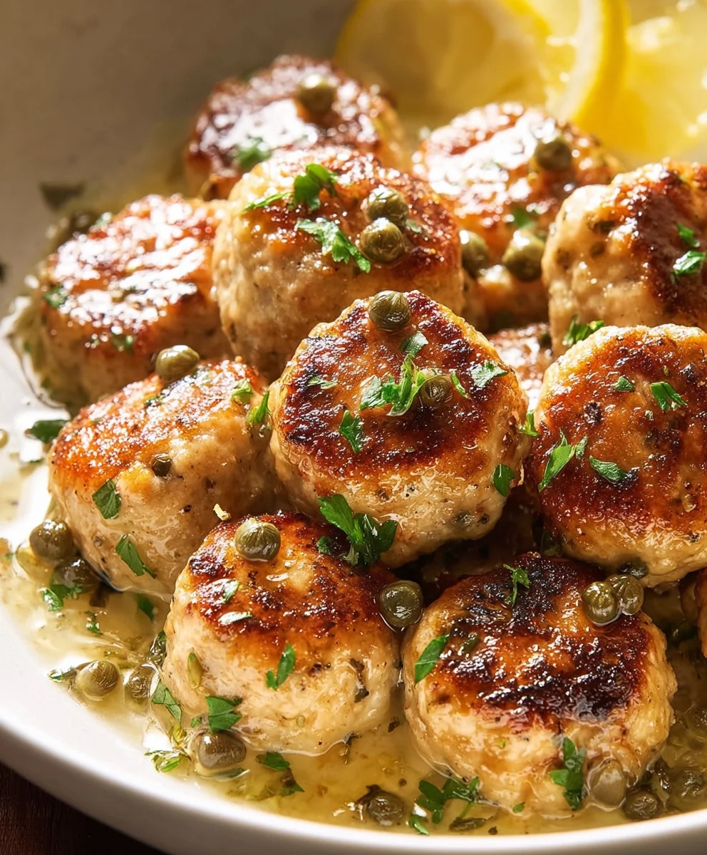 Chicken Piccata Meatballs - Quick & Zesty Recipe