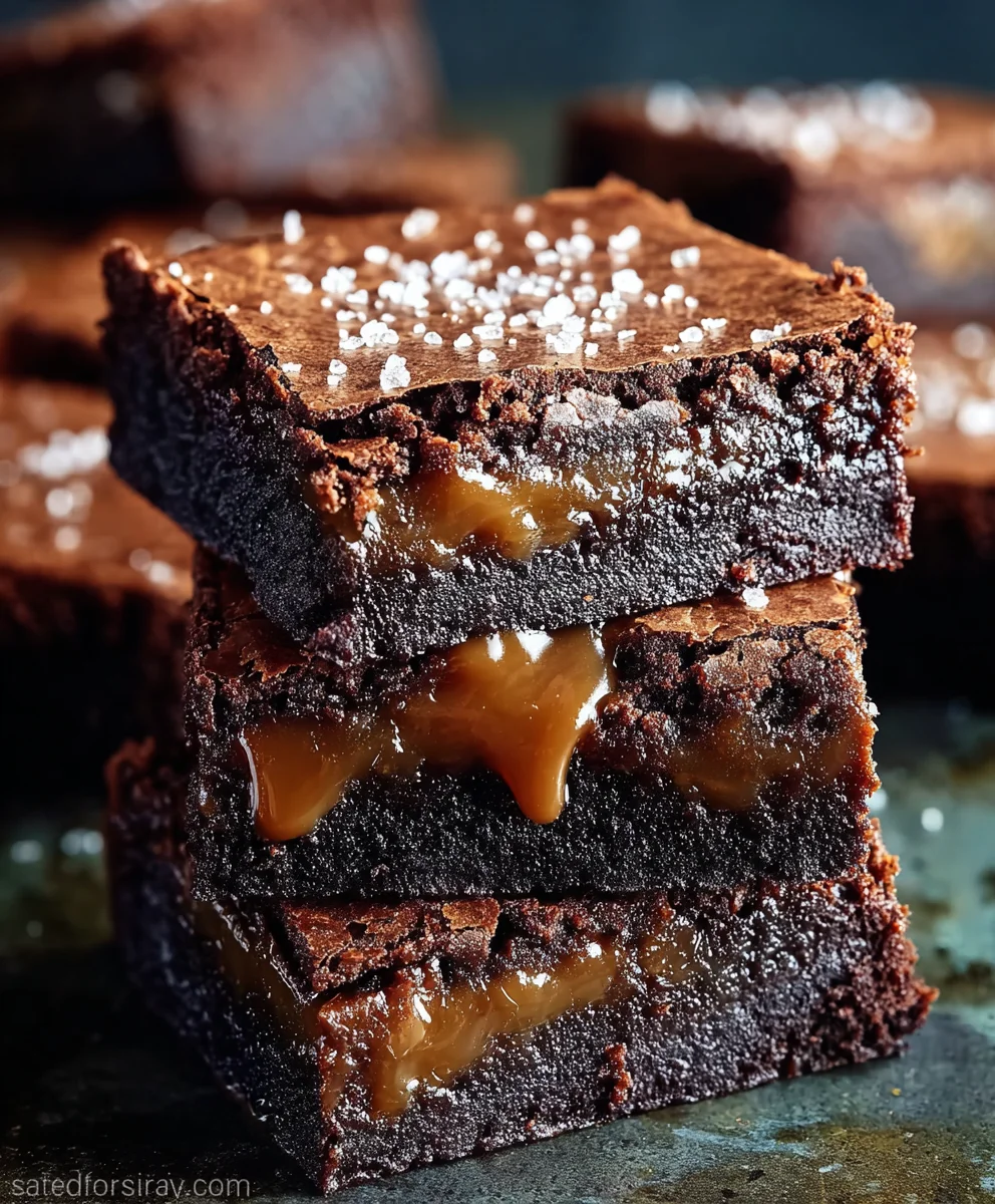 Salted Caramel Brownies-Rich-Chewy-Decadent
