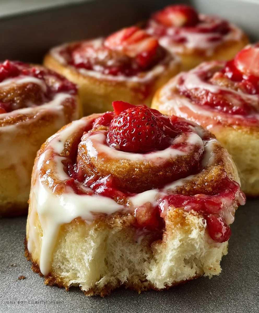 Strawberry Cheesecake Rolls-Sweet & Creamy Dessert