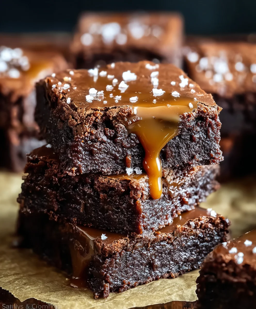 Decadent Salted Caramel Brownies-Pure Bliss