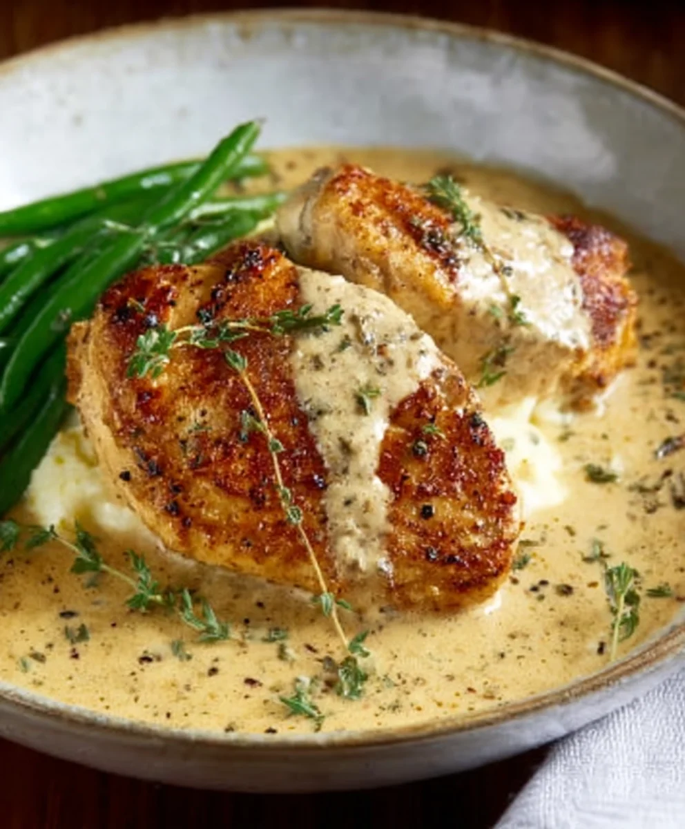 Creamy Garlic Chicken-Easy One-Pan Dinner