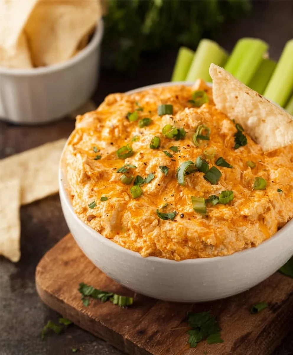 Easy Creamy Buffalo Chicken Dip Recipe