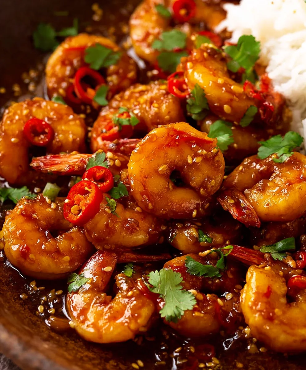 Spicy Chilli Garlic Prawns - Quick & Easy Recipe