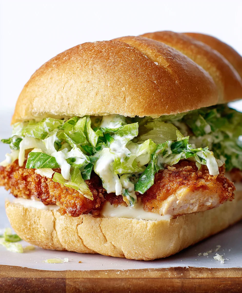 Crispy Chicken Caesar Sandwich-Perfectly Easy Recipe