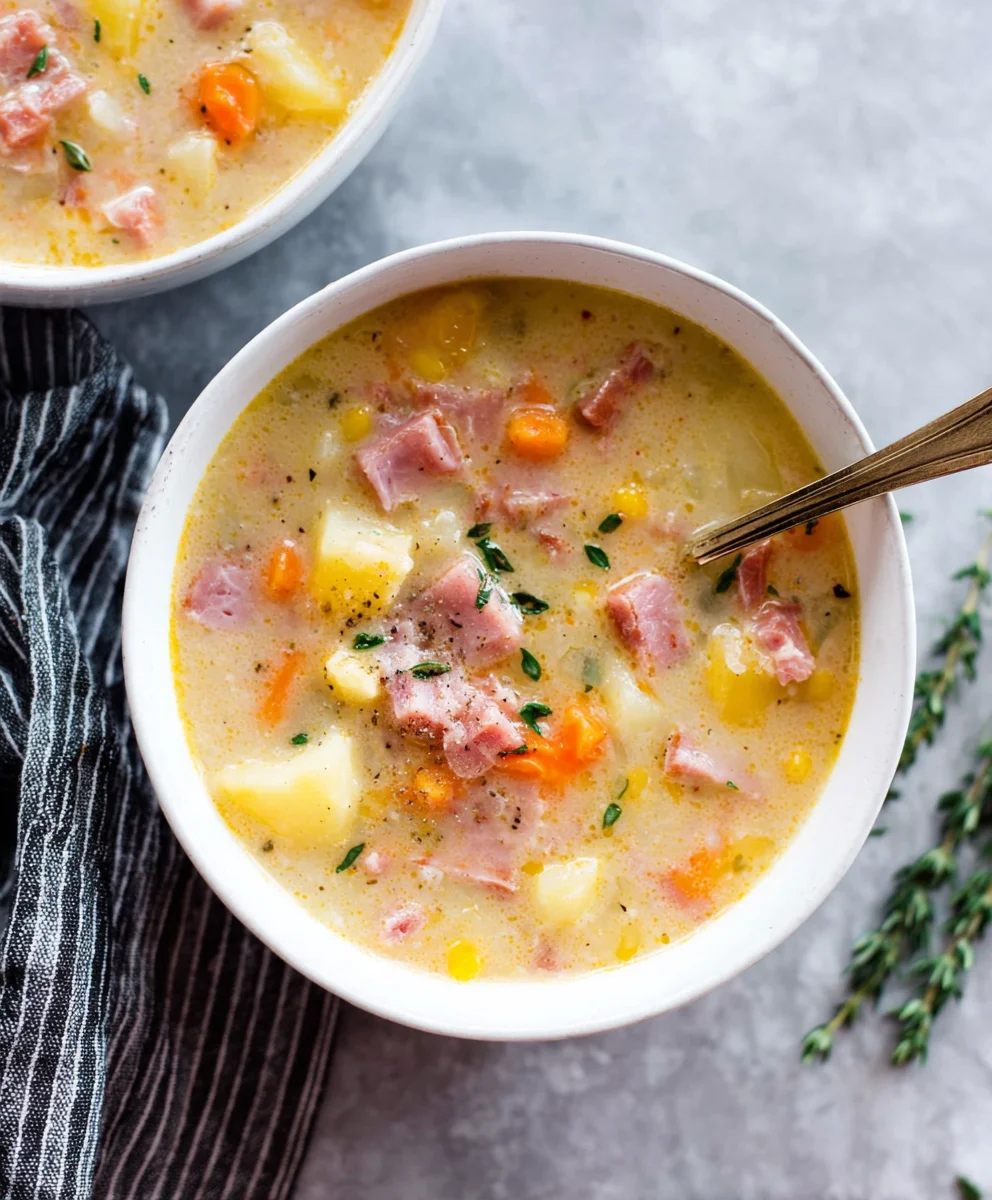 Hearty Beef Beef Ham Potato Soup Recipe- Easy Dinner