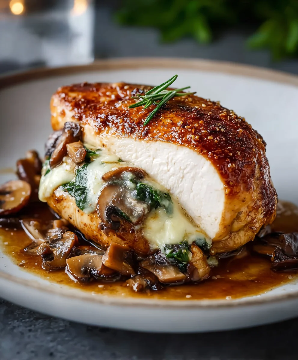 Quick Easy Mushroom Stuffed Chicken Breast Recipe
