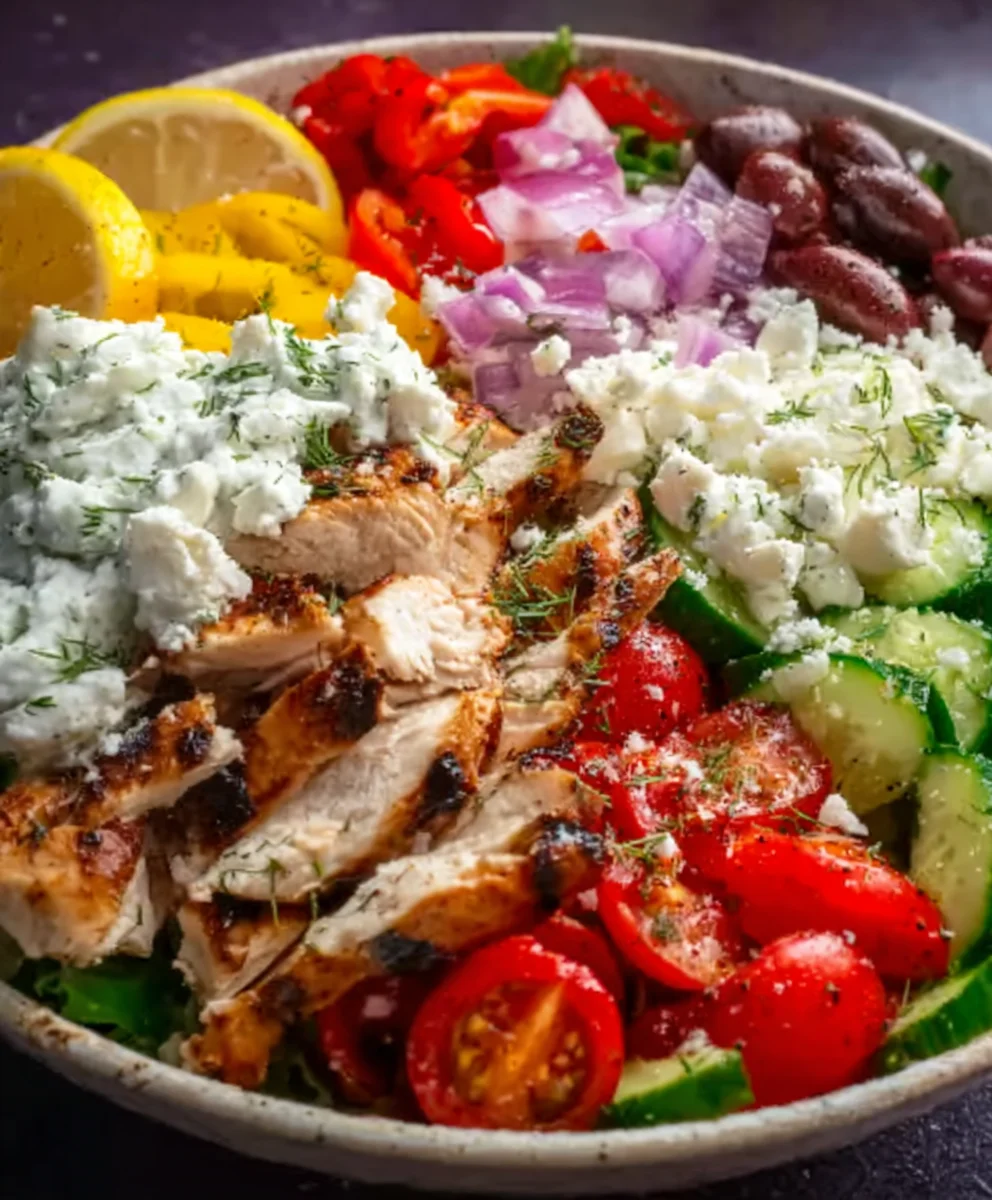 Easy Greek Chicken Bowls- Fresh & Flavorful Meal