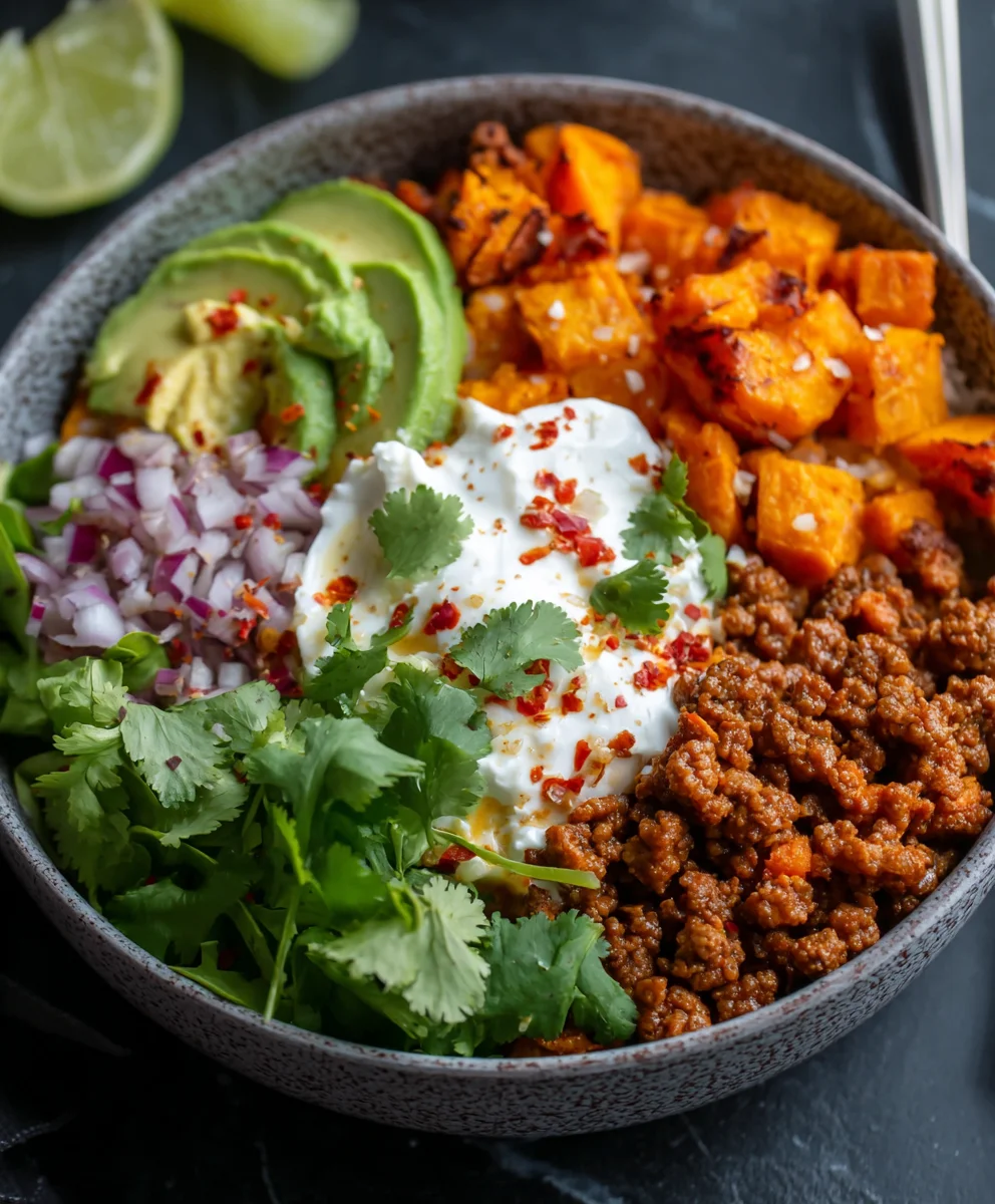Savory Sweet Potato Taco Bowl Recipe-Healthy Meal