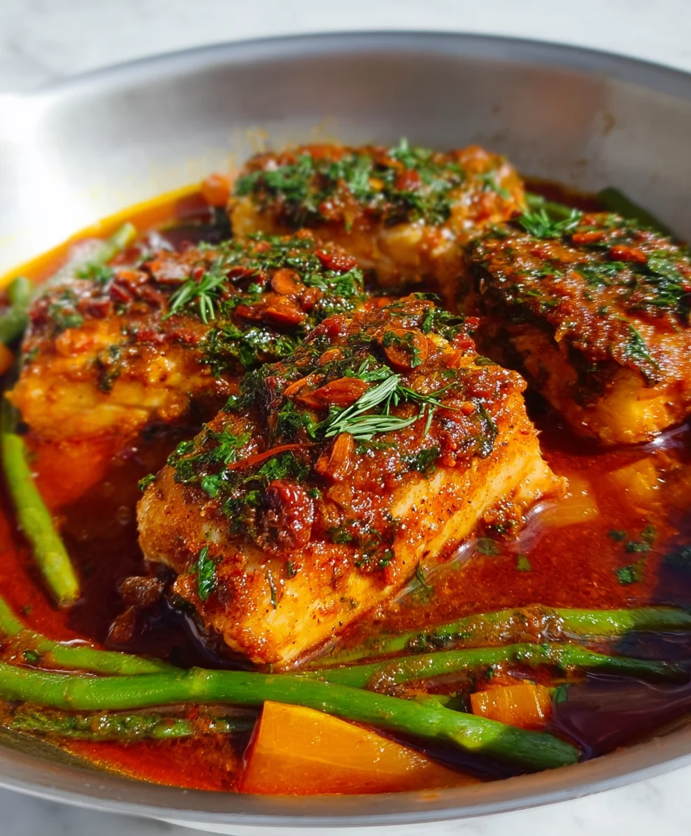 Spicy Moroccan Fish Recipe - Rich Flavorful Sauce