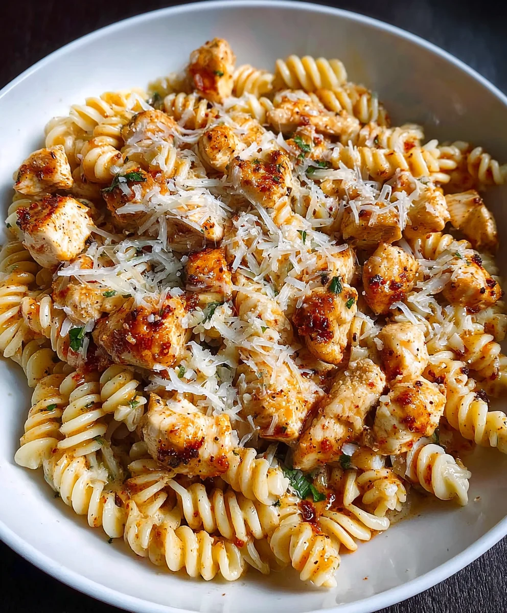 Healthy Garlic Parmesan Chicken Pasta Recipe