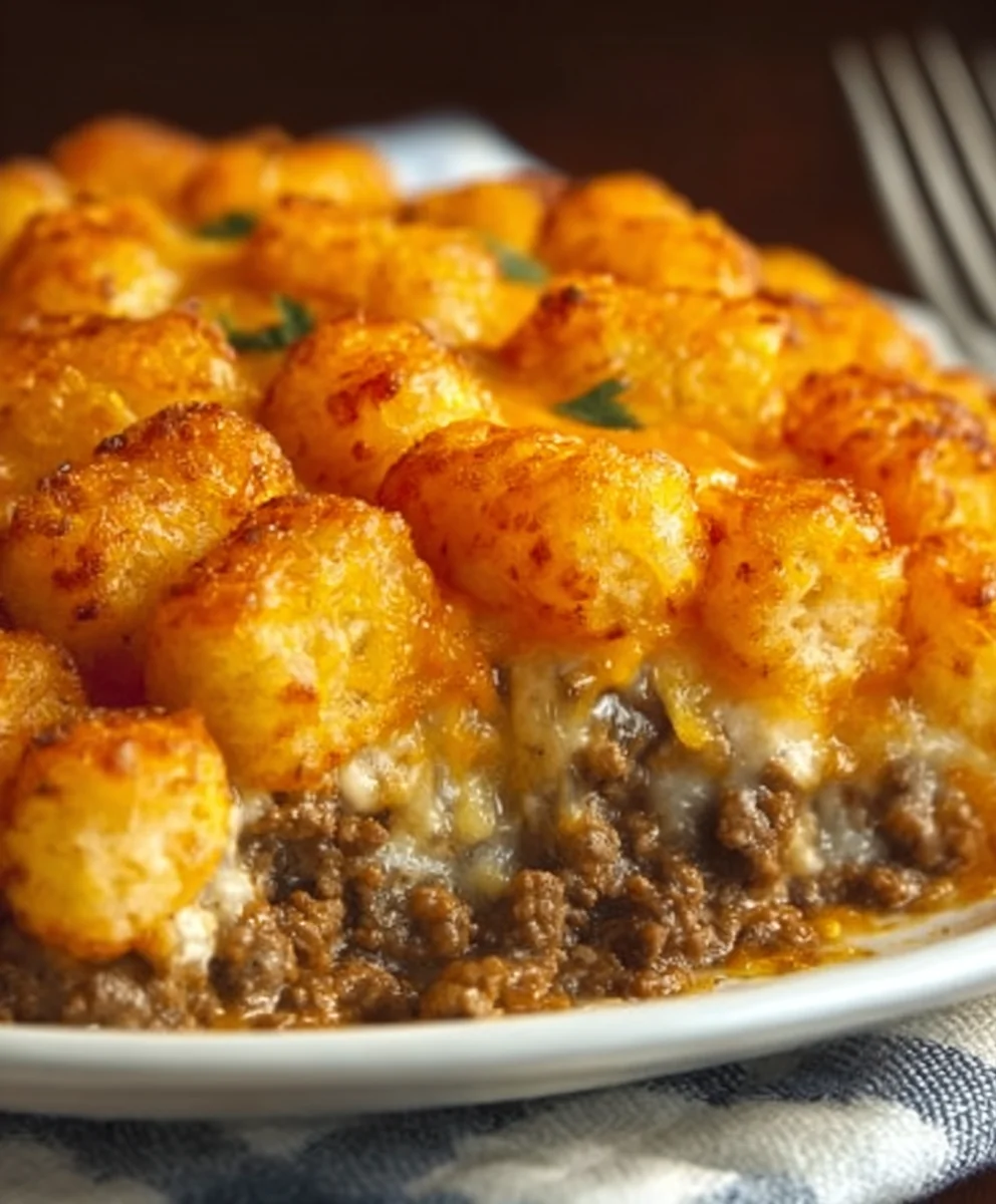 Easy Tater Tot Casserole with Ground Beef Recipe