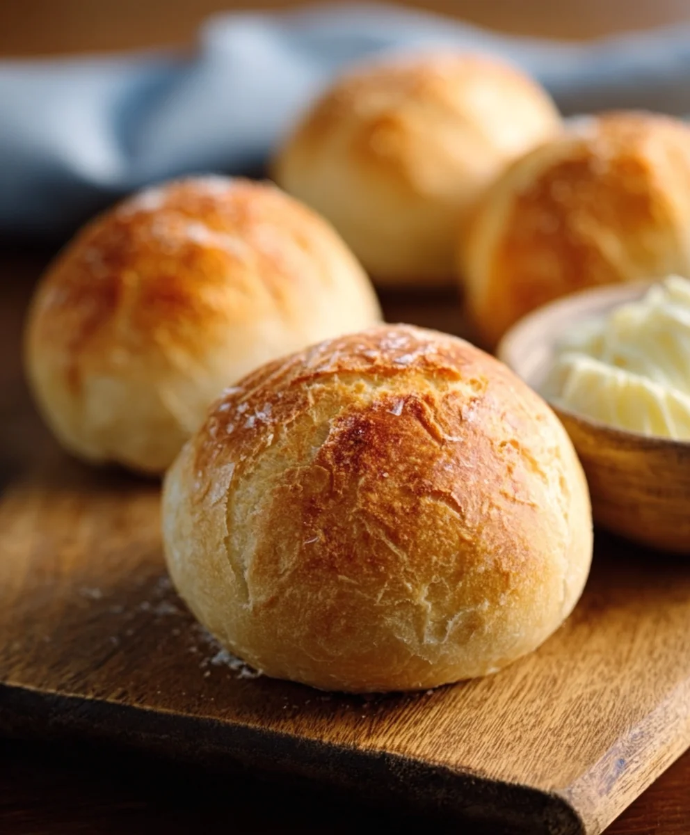 No-Knead Crusty Rolls Easy Recipe