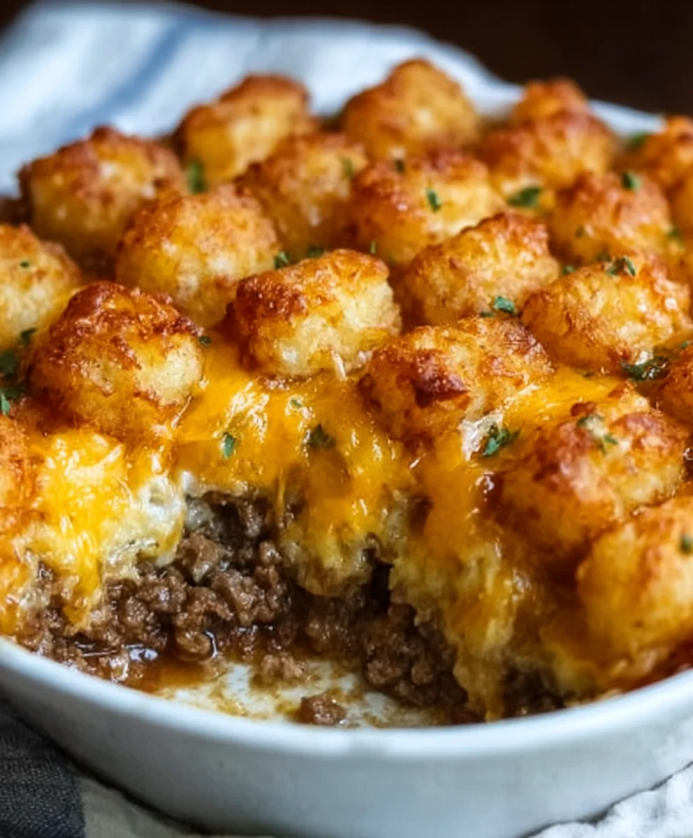 Easy Tater Tot Casserole with Ground Beef Recipe