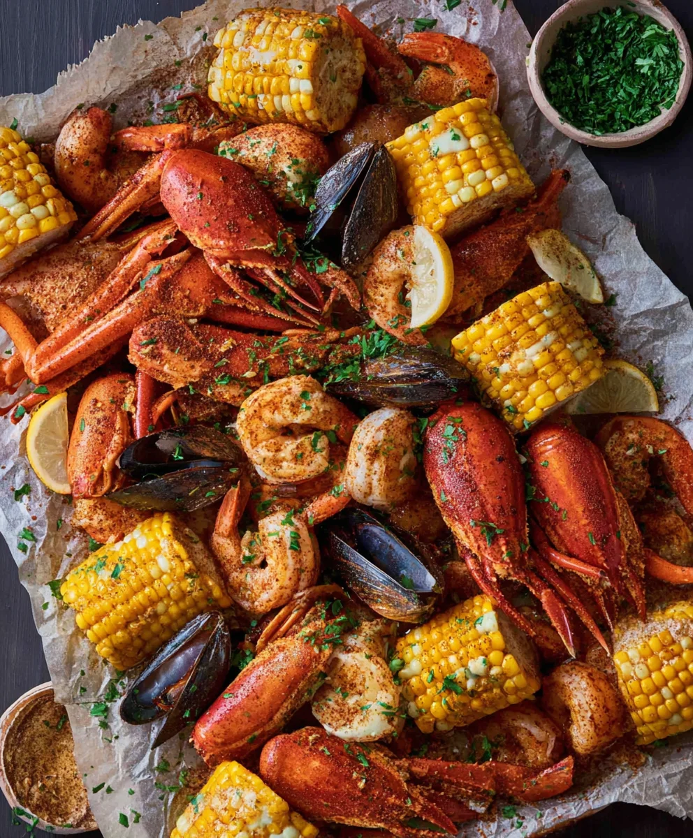 Spicy Cajun Seafood Boil-Garlic Butter Recipe