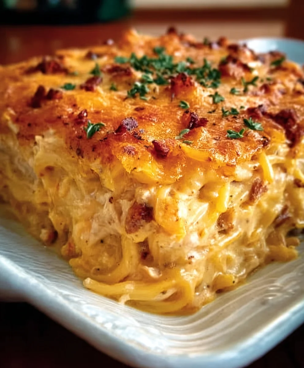 Spicy Cheesy Chicken Spaghetti Casserole Recipe
