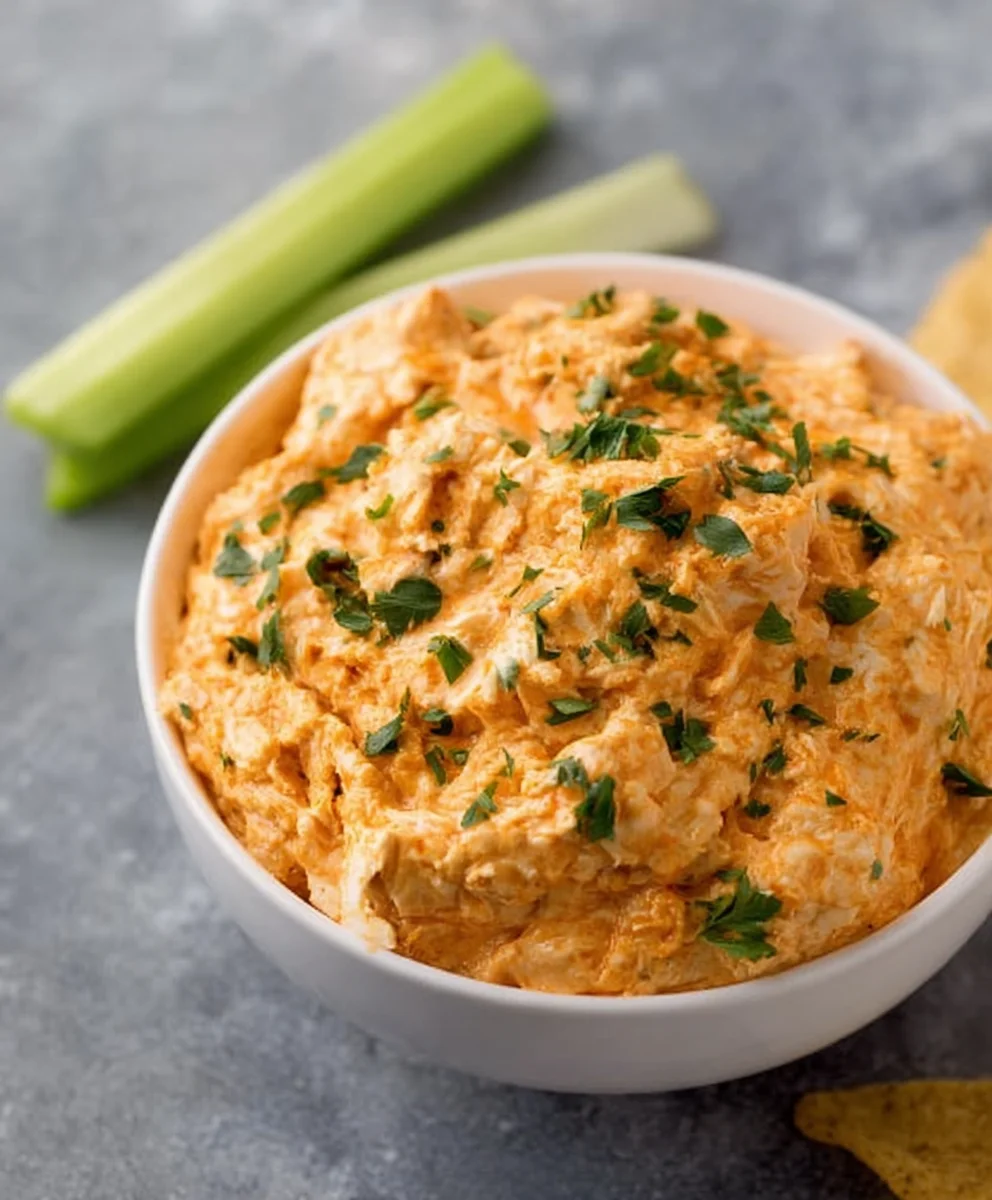 Easy Creamy Buffalo Chicken Dip Recipe