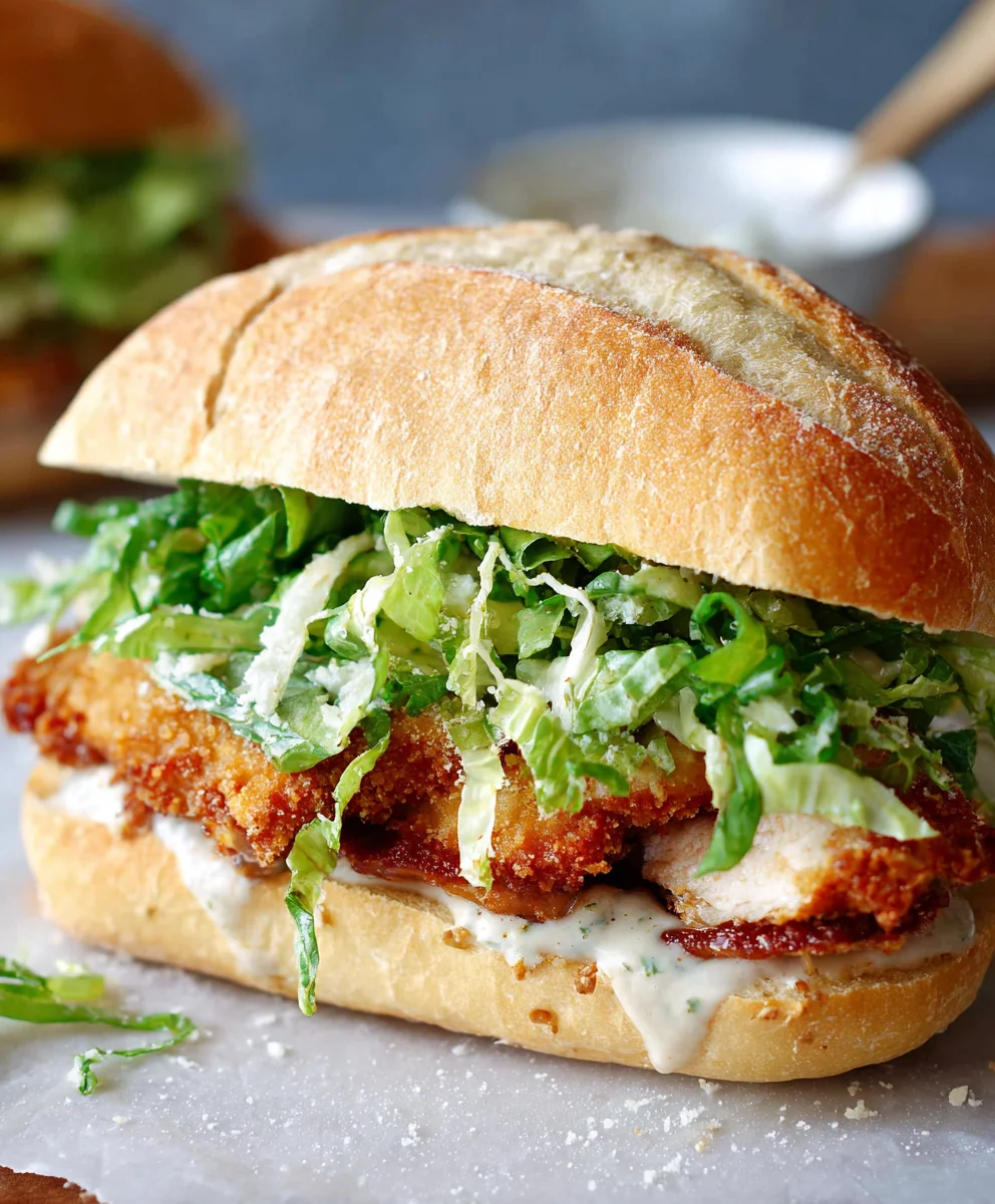 Crispy Chicken Caesar Sandwich-Perfectly Easy Recipe