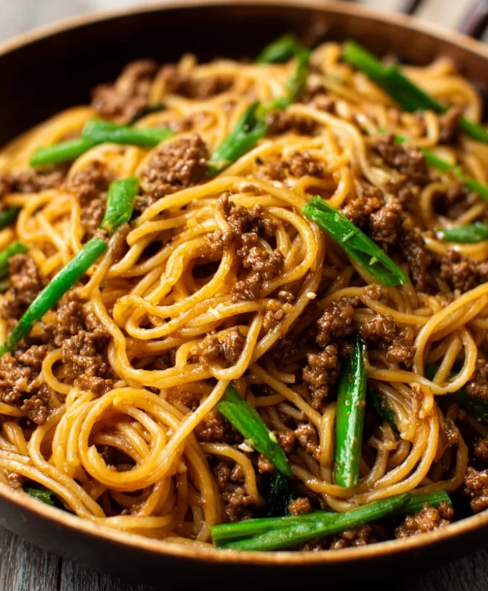 Quick Mongolian Beef Noodles - Easy Weeknight Dinner