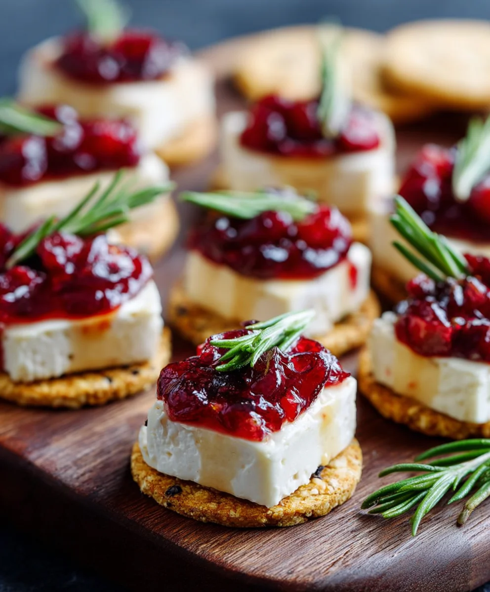 Easy No Bake Cranberry Brie Bites Recipe
