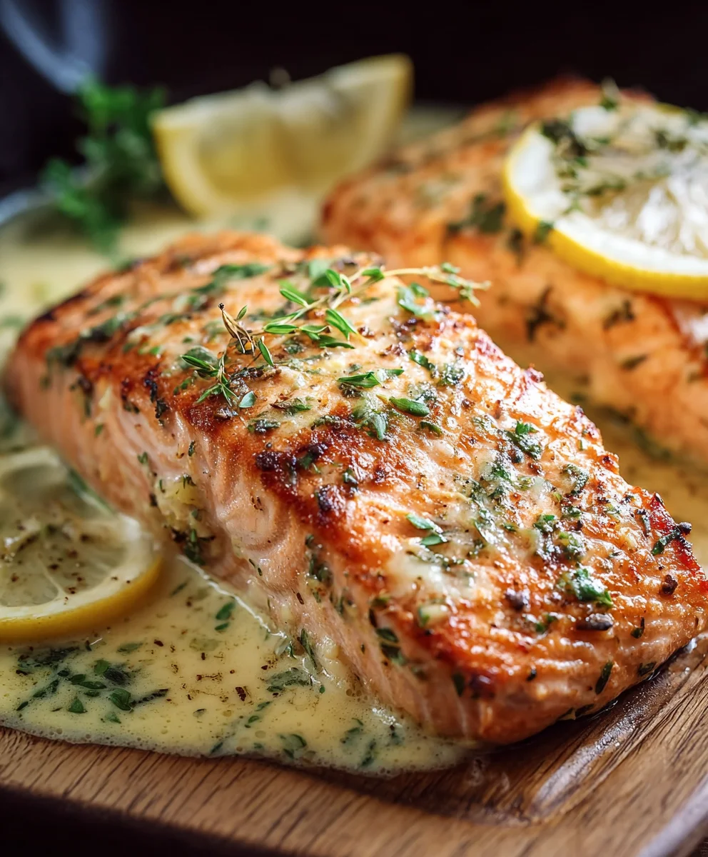 Creamy Lemon Butter Salmon Recipe