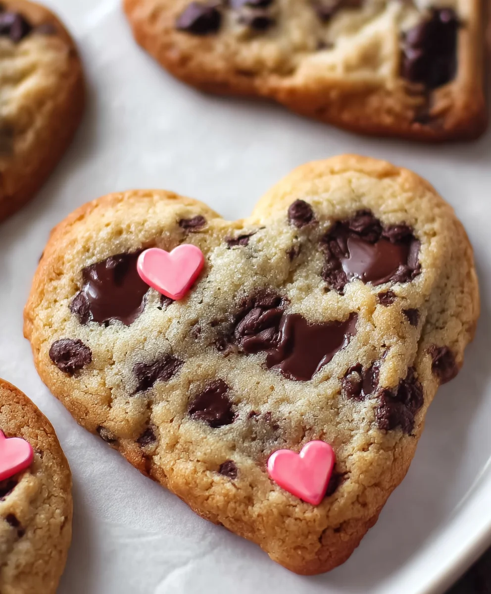 Heart-Shaped Chocolate Chip Cookies-Perfect Treat