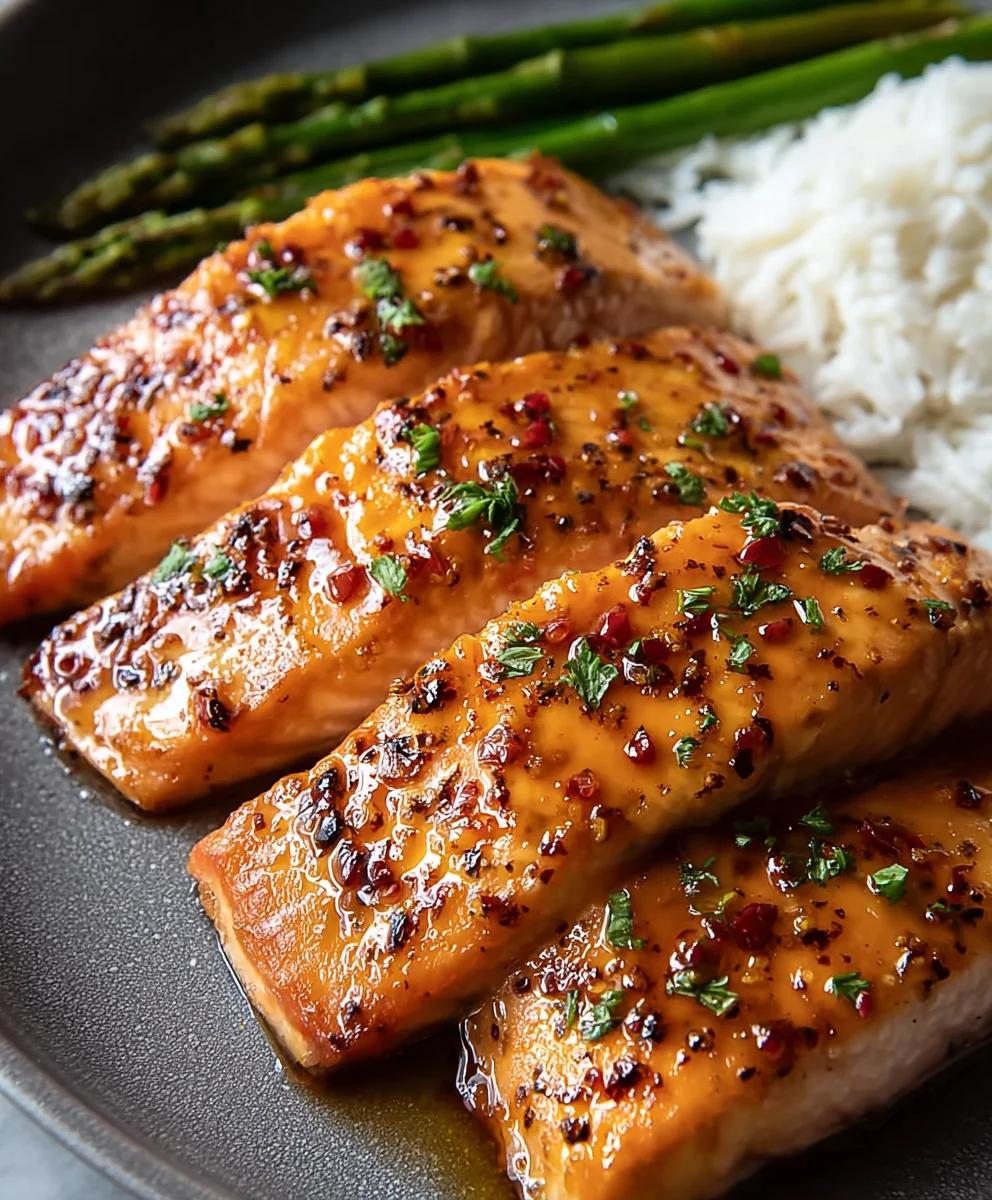 Hot Honey Glazed Salmon-Easy Delicious Dinner Recipe