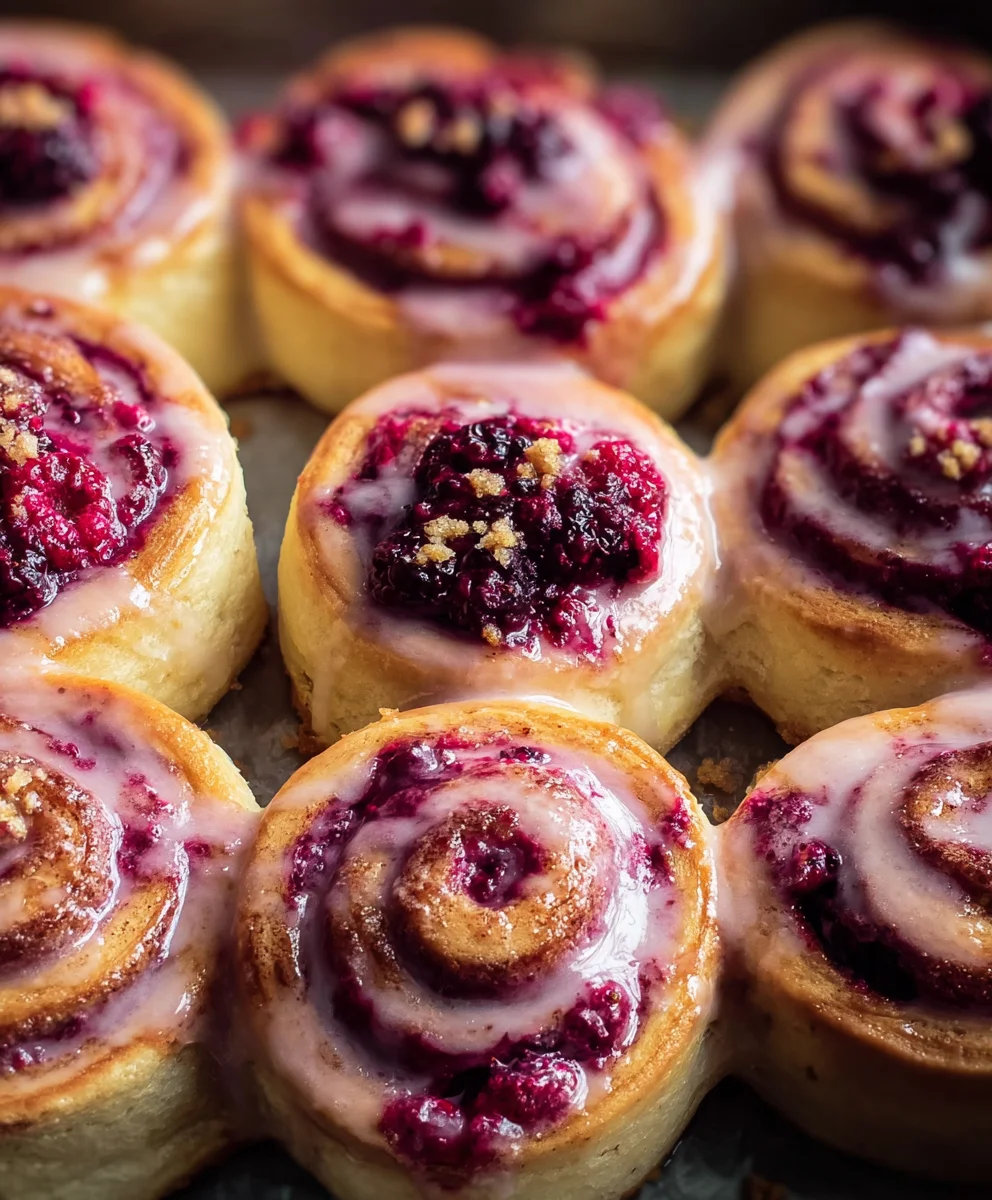 Blackberry Raspberry Sweet Rolls-Soft & Gooey Bliss