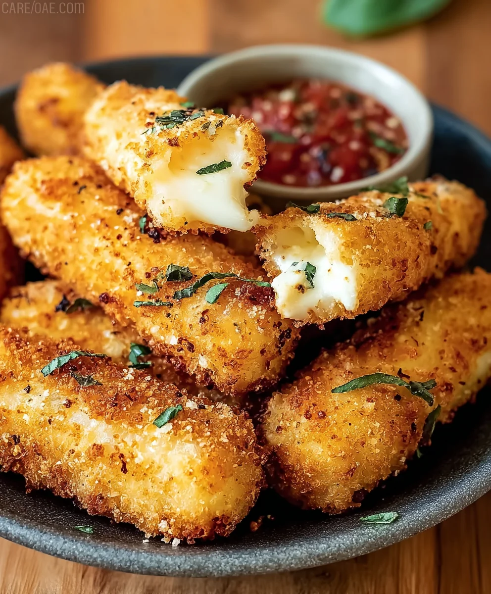 Crispy Air Fryer Mozzarella Sticks-Easy Appetizer