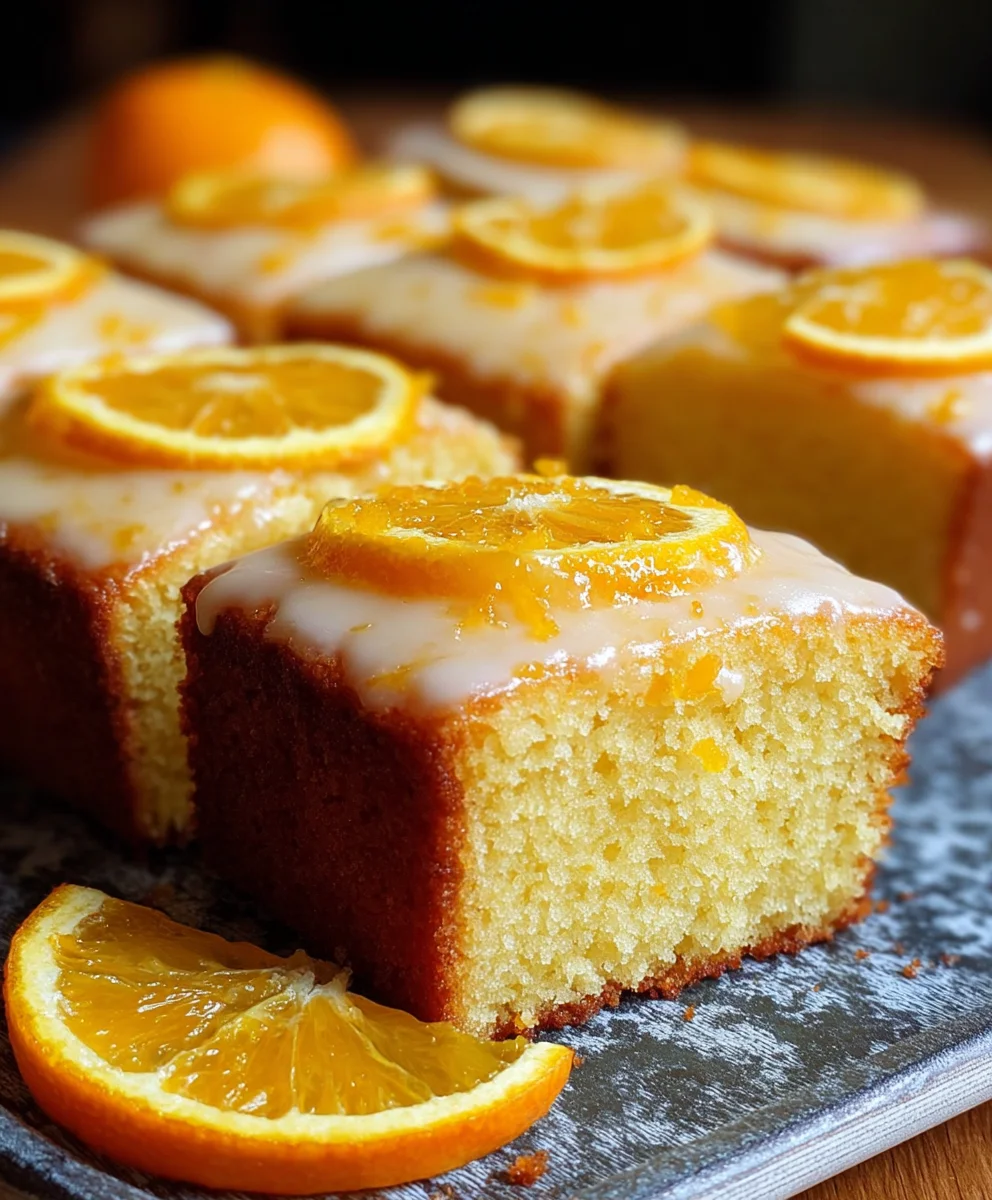 Easy Orange Drizzle Traybake Cake Recipe