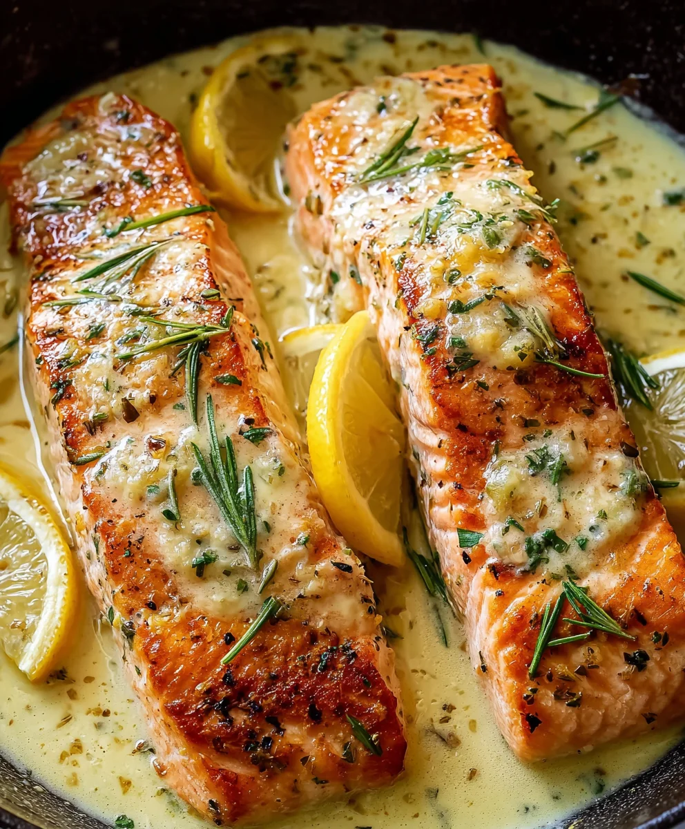 Creamy Lemon Butter Salmon Recipe