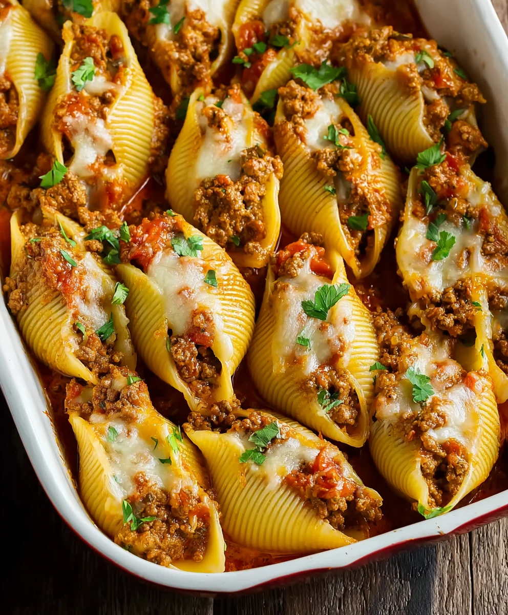 Beef Taco Stuffed Shells-Easy & Delicious Dinner