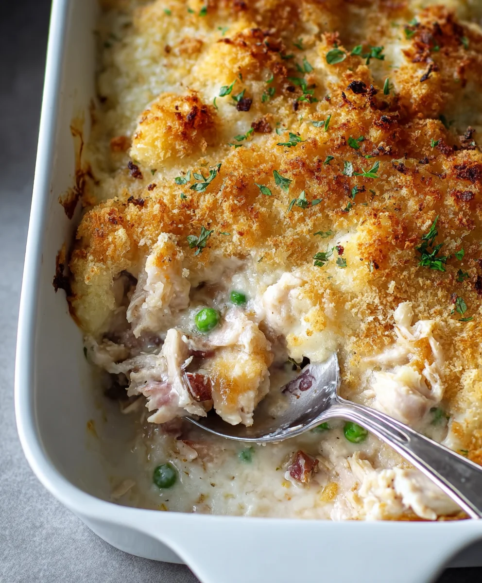 Easy Creamy Chicken Cordon Bleu Casserole