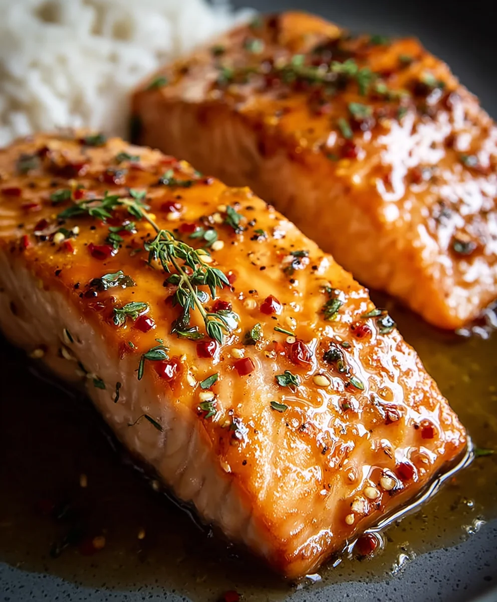 Hot Honey Glazed Salmon-Easy Delicious Dinner Recipe