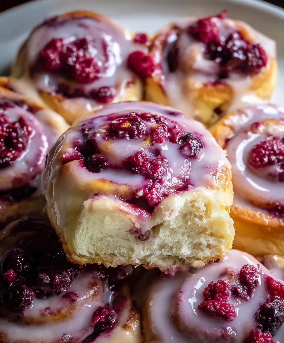 Blackberry Raspberry Sweet Rolls-Soft & Gooey Bliss