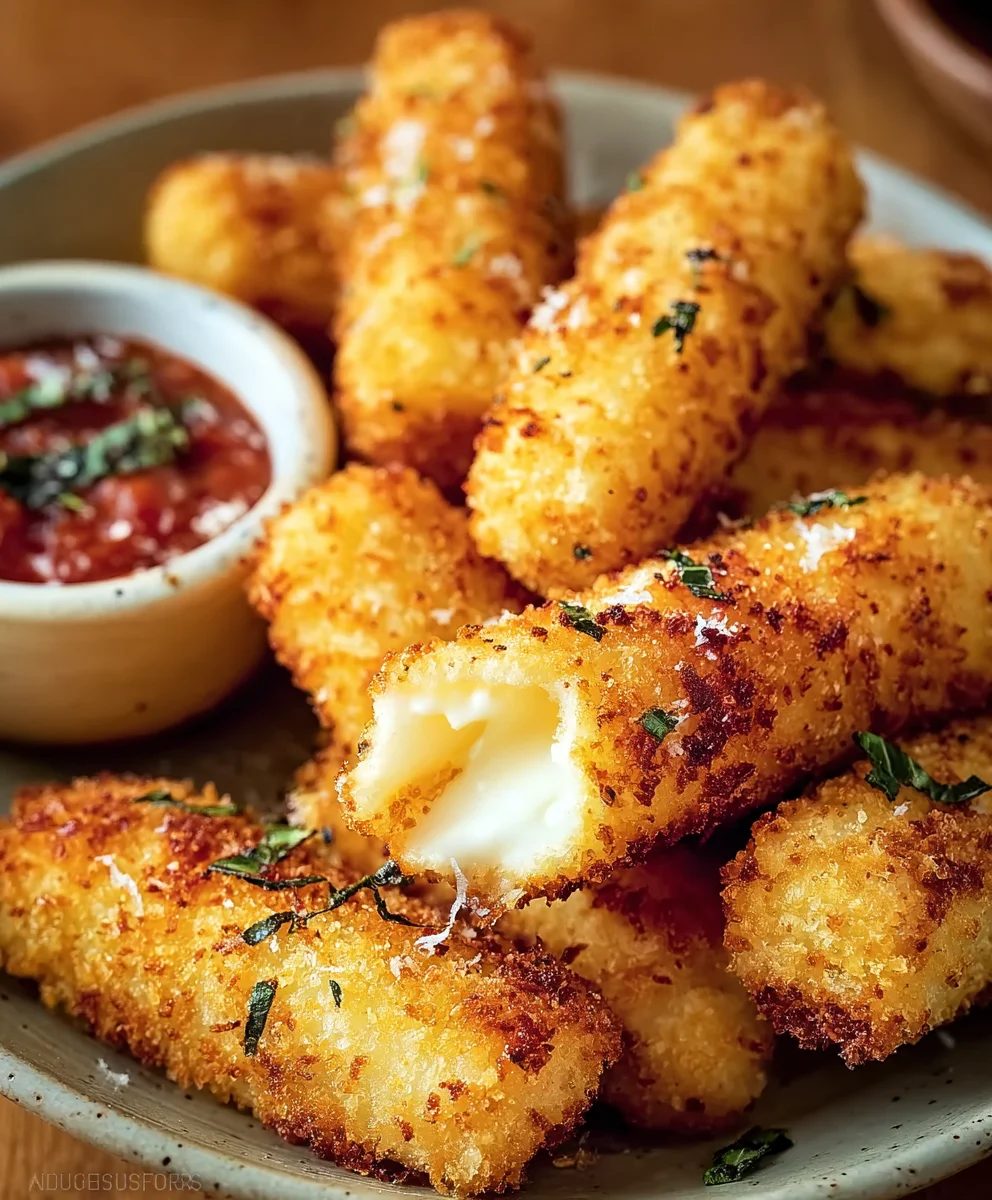 Crispy Air Fryer Mozzarella Sticks-Easy Appetizer