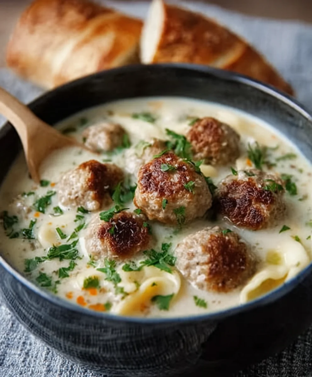 Cozy Beef Meatball Soup Recipe-Comforting Winter Meal