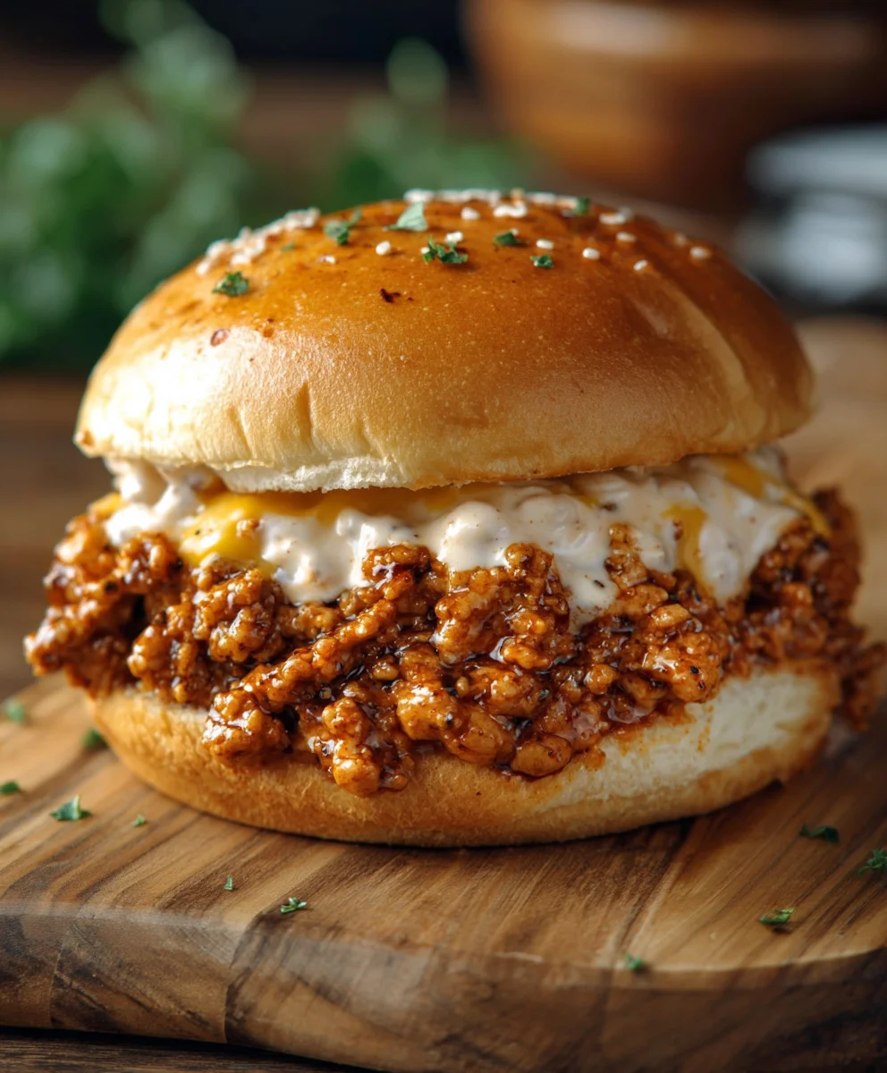 Cajun Chicken Sloppy Joes Creamy Cheese Sauce