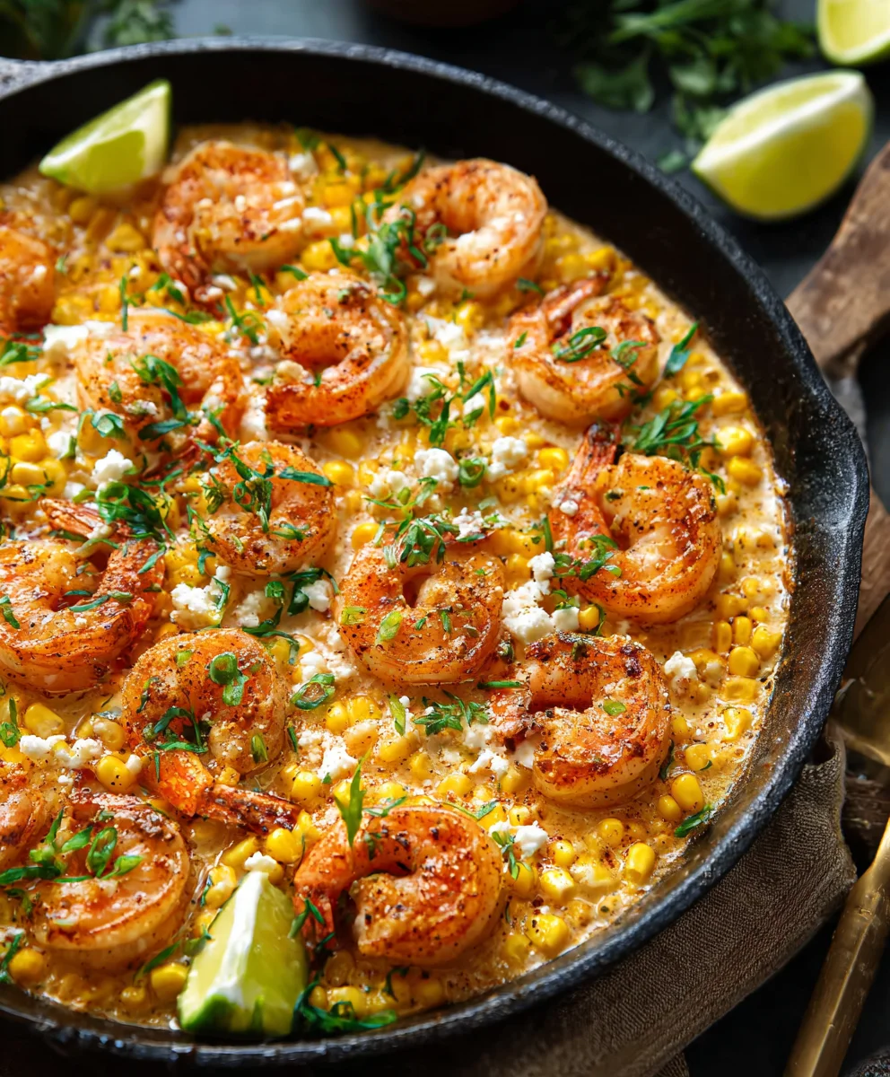 Shrimp Creamed Corn One Pan Recipe Quick Meal