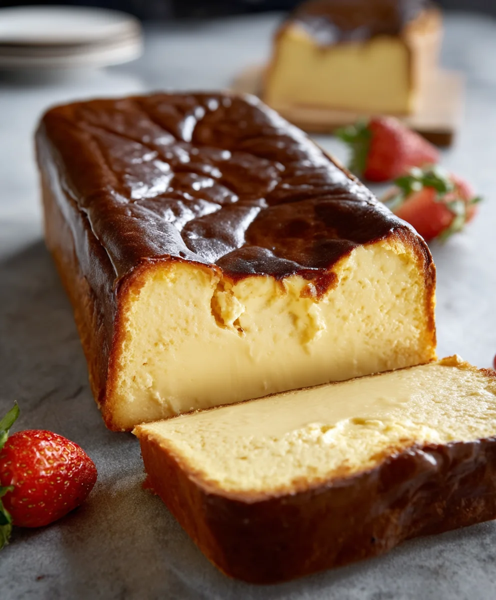 Burnt Basque Cheesecake Loaf Pan-Easy Dessert