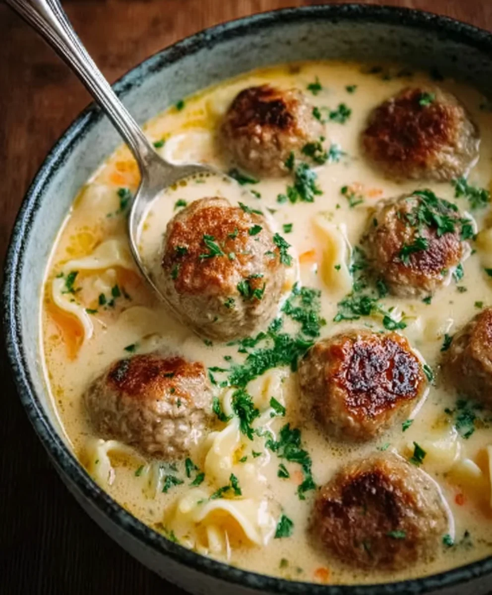 Cozy Beef Meatball Soup Recipe-Comforting Winter Meal
