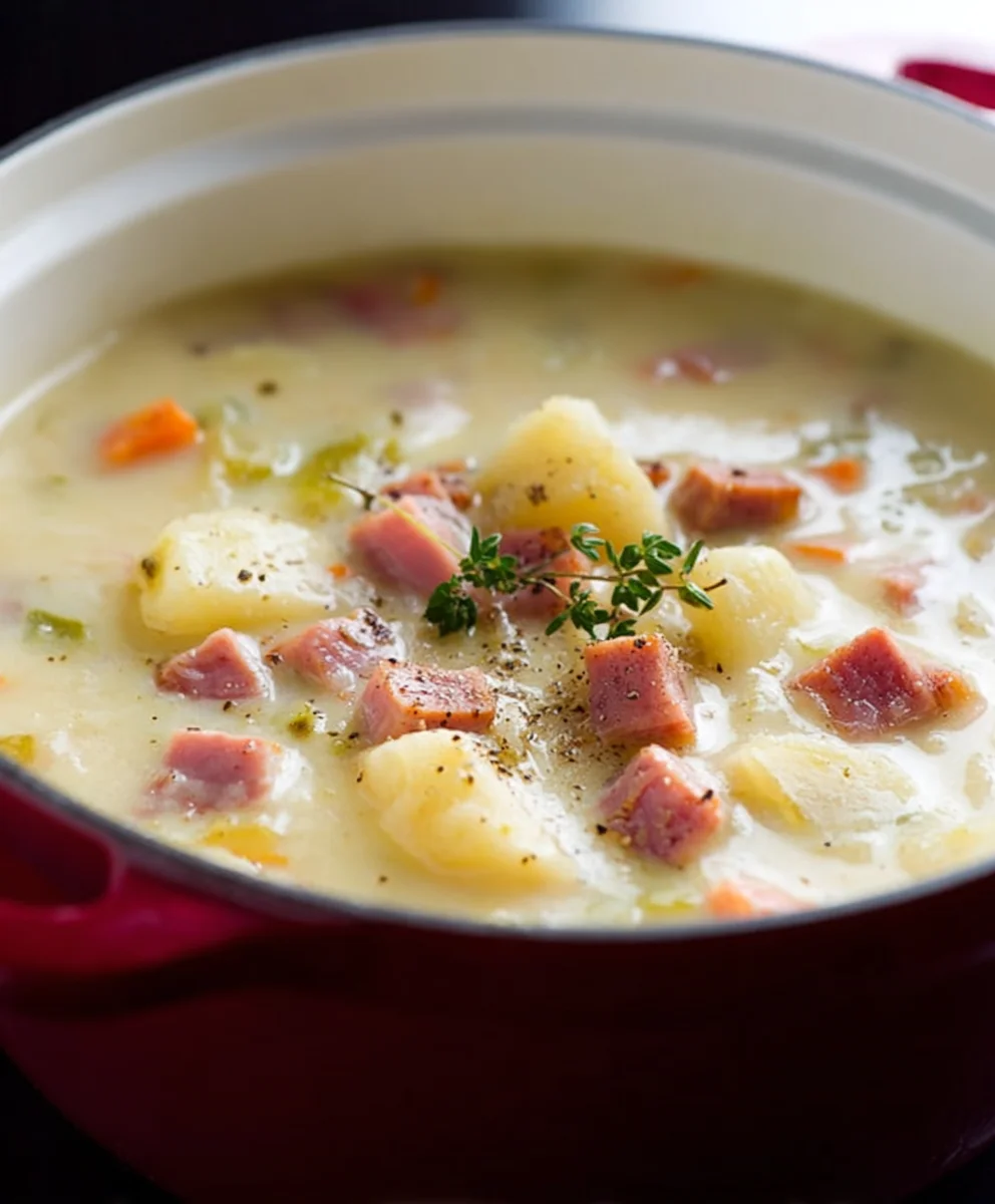 Easy Beef Beef Ham Potato Soup Comforting Dinner