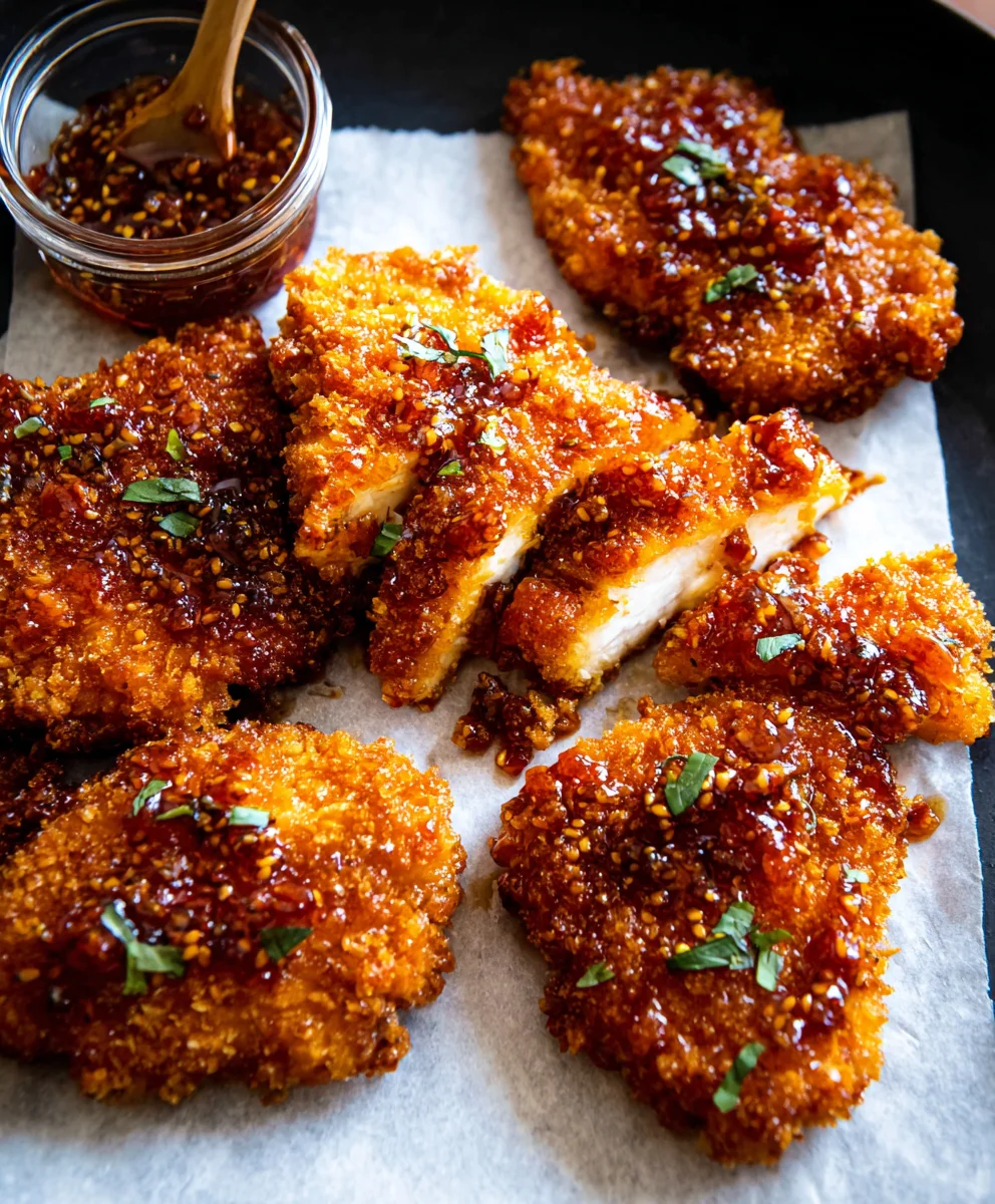Crunchy Hot Honey Chicken Recipe - Easy Oven Baked
