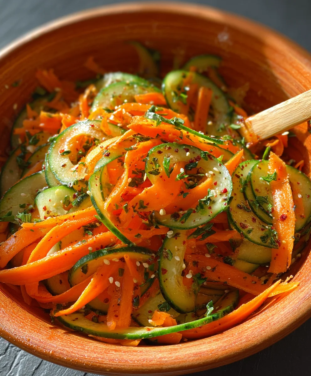 Fresh Cucumber Carrot Salad - Quick & Easy Recipe