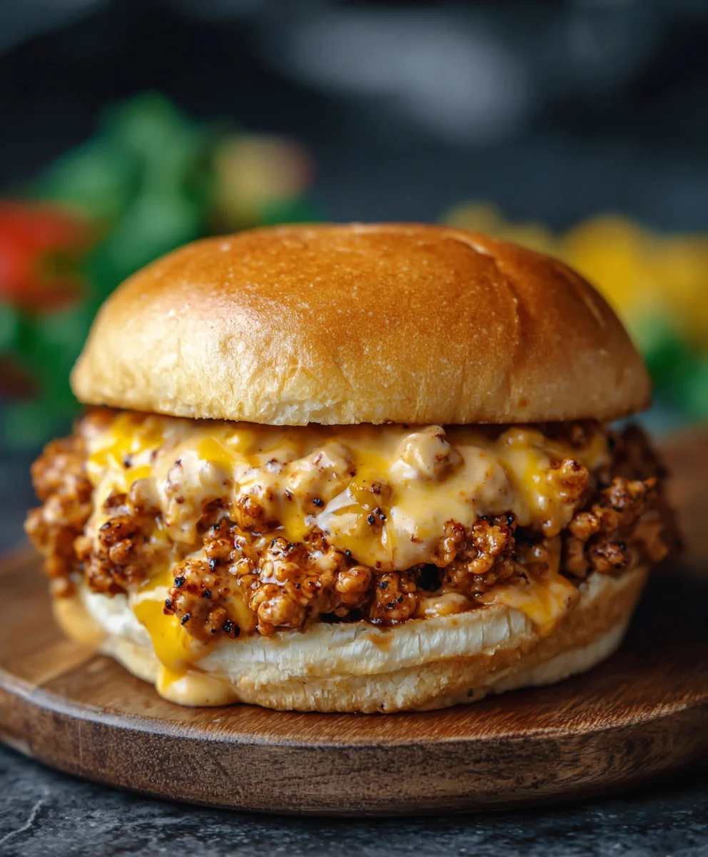 Cajun Chicken Sloppy Joes Creamy Cheese Sauce