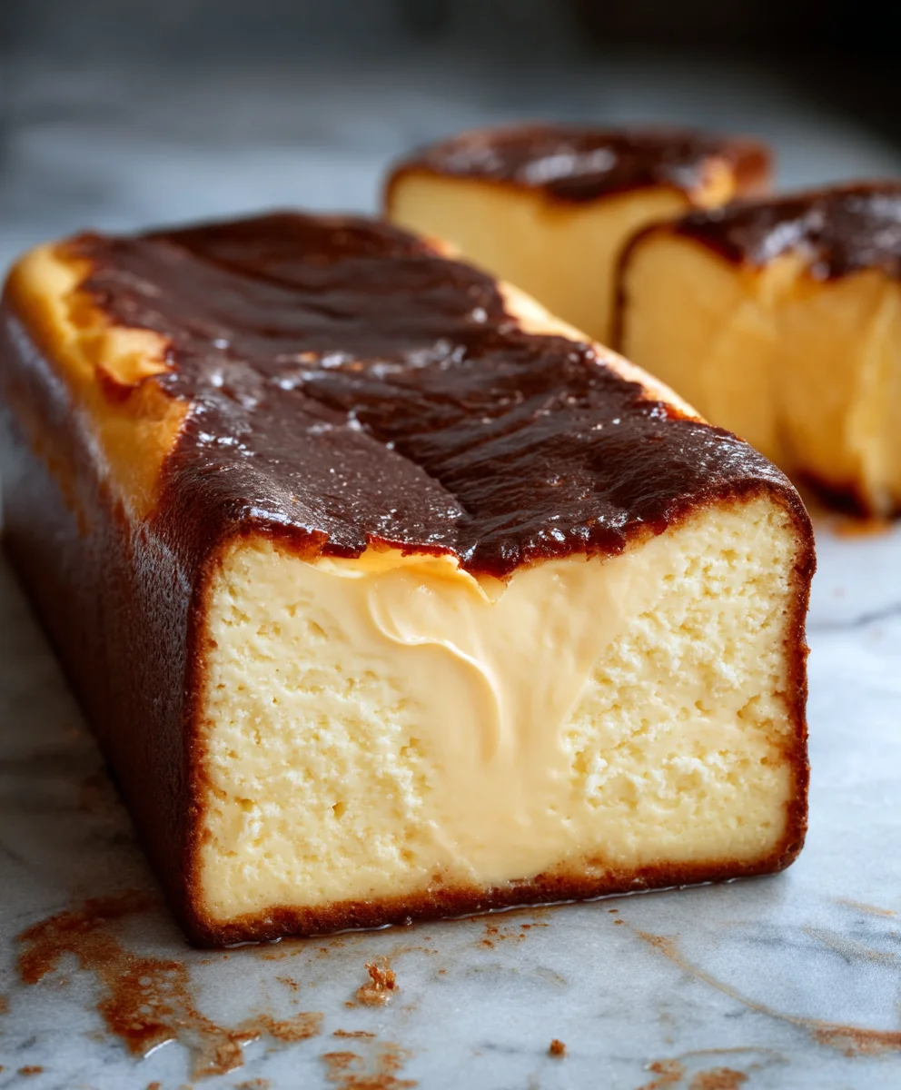 Burnt Basque Cheesecake Loaf Pan-Easy Dessert