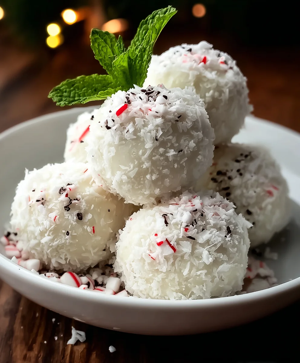Peppermint Snow Balls-Easy Holiday Treat