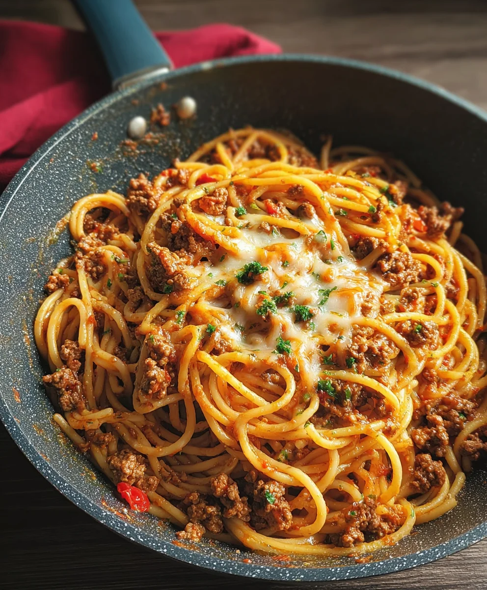 Easy One Pot Taco Spaghetti Dinner Recipe