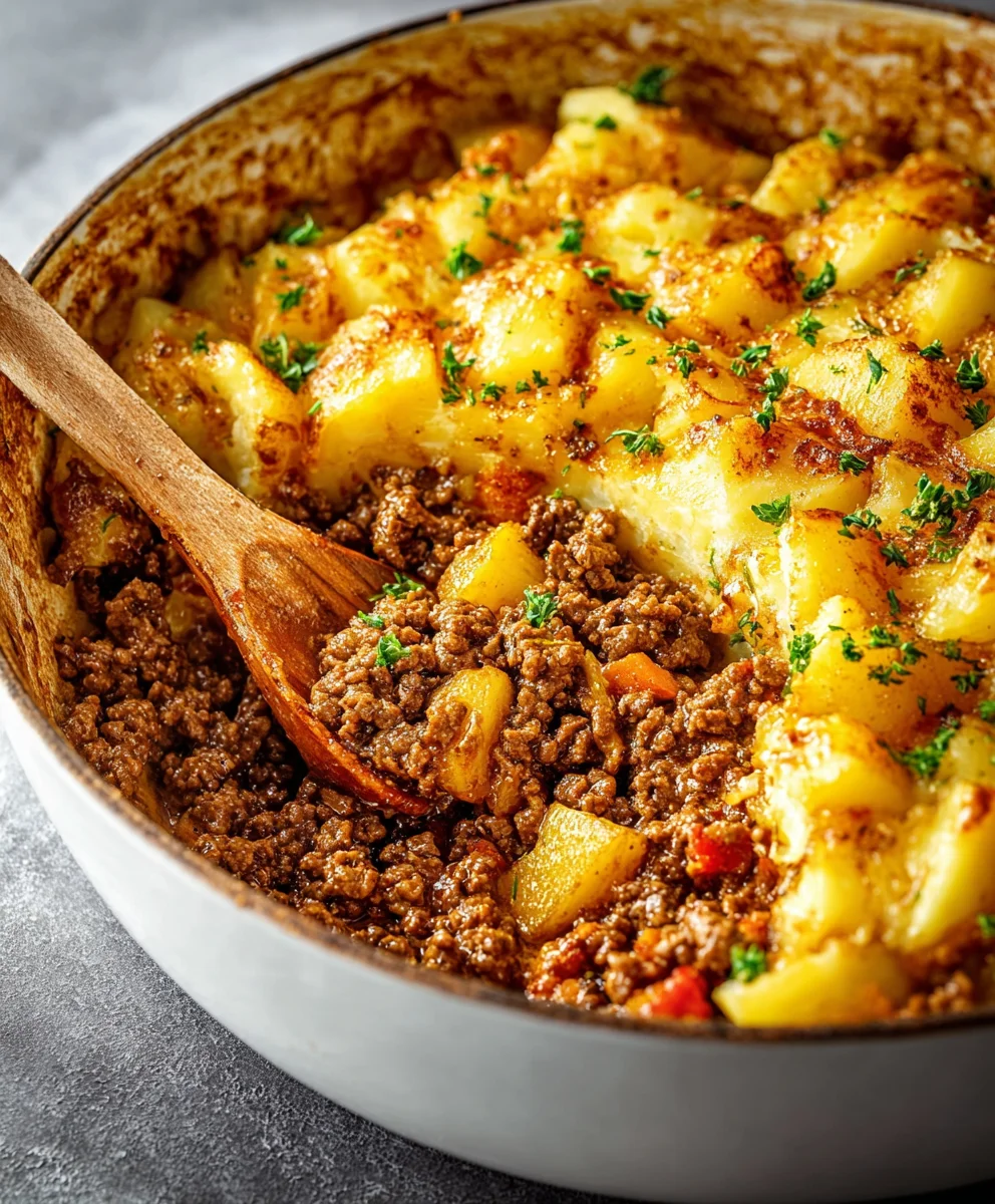 Easy Ground Beef and Potatoes Skillet Dinner