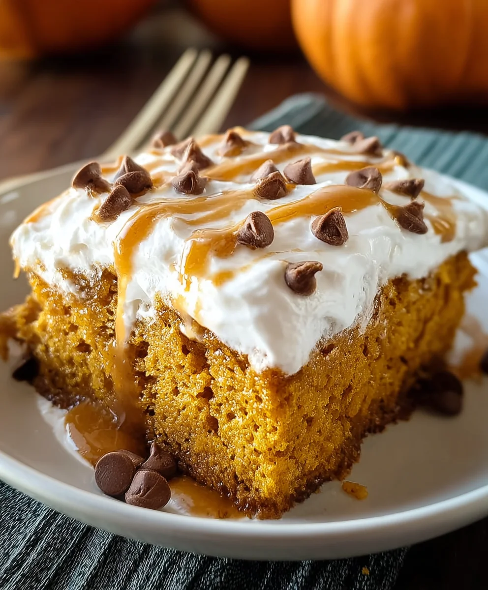 Easy Pumpkin Poke Cake Recipe - Moist & Delicious