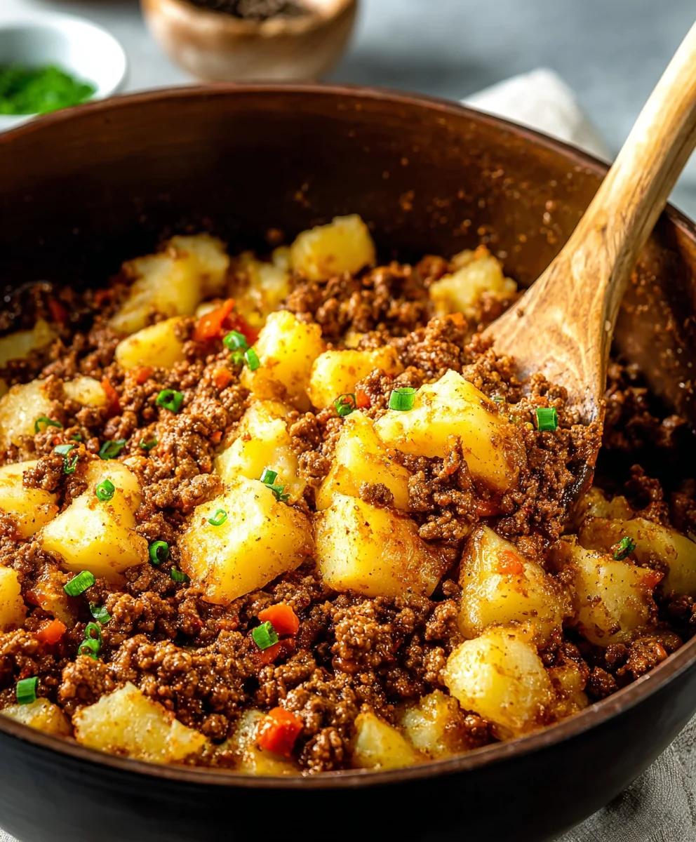 Easy Ground Beef and Potatoes Skillet Dinner